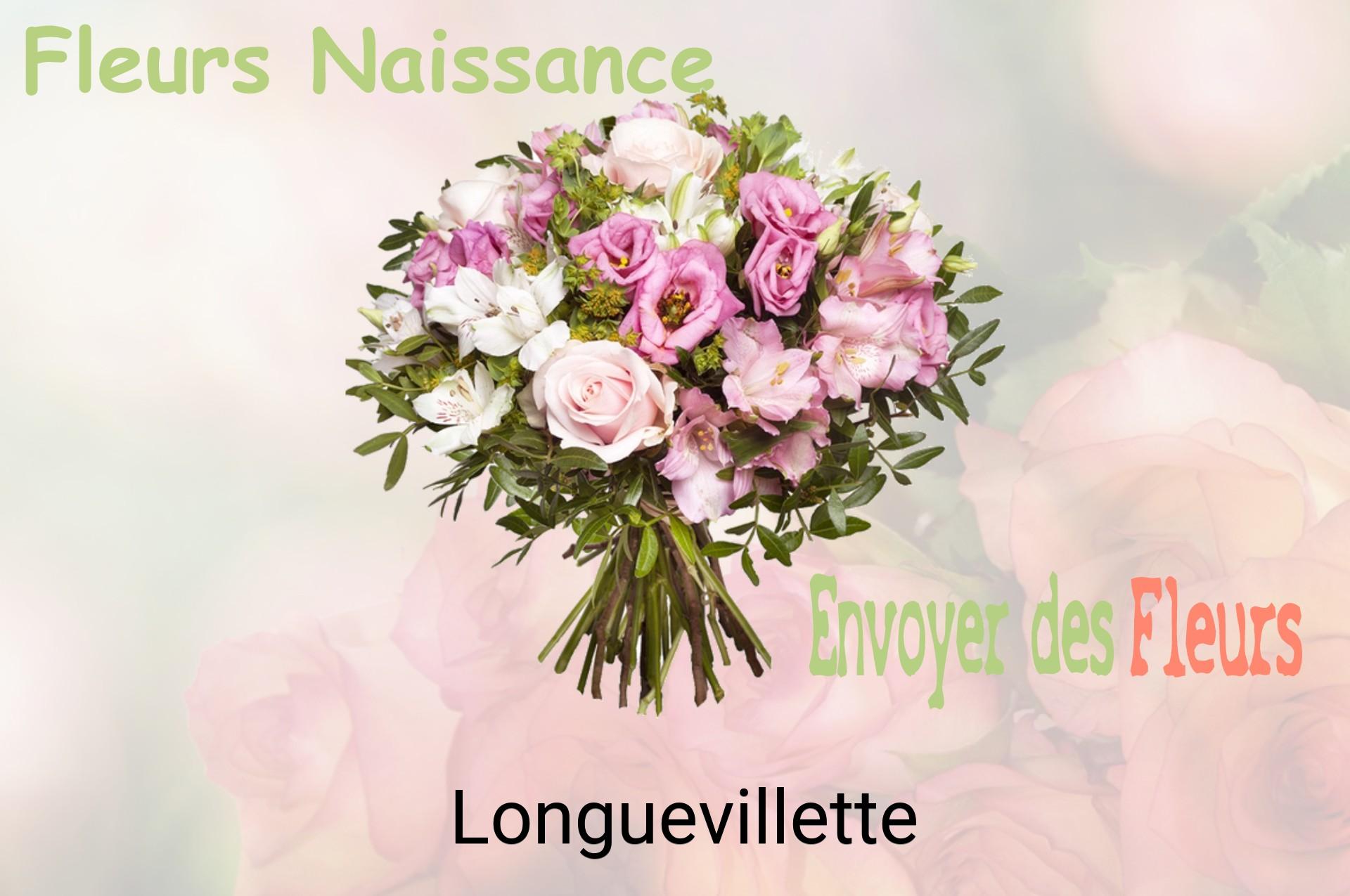 Bouquet de fleurs de naissance livré à Longuevillette