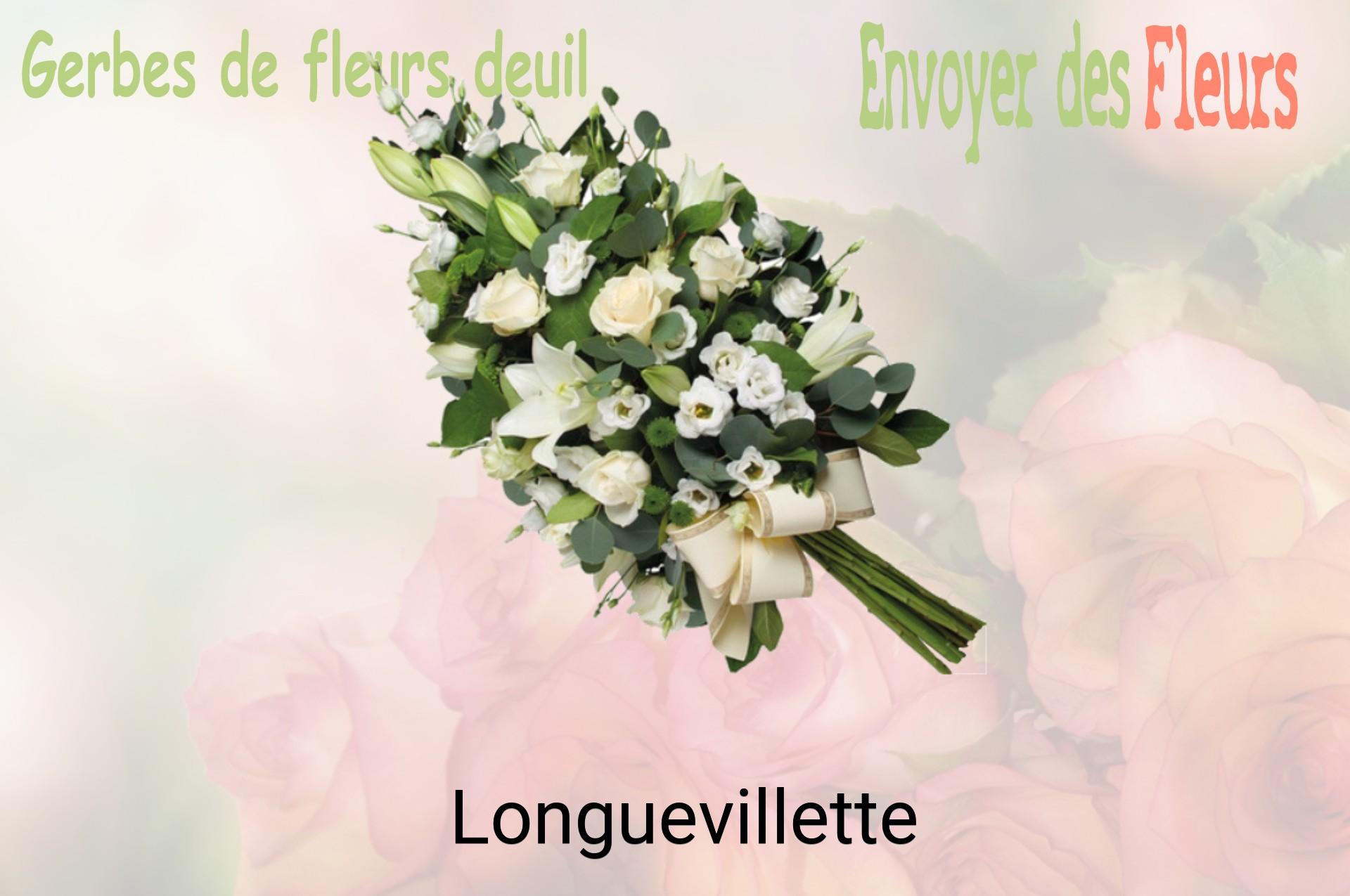 Gerbe de fleurs de deuil livrée à Longuevillette